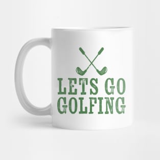 Lets go golfing - green grunge Mug